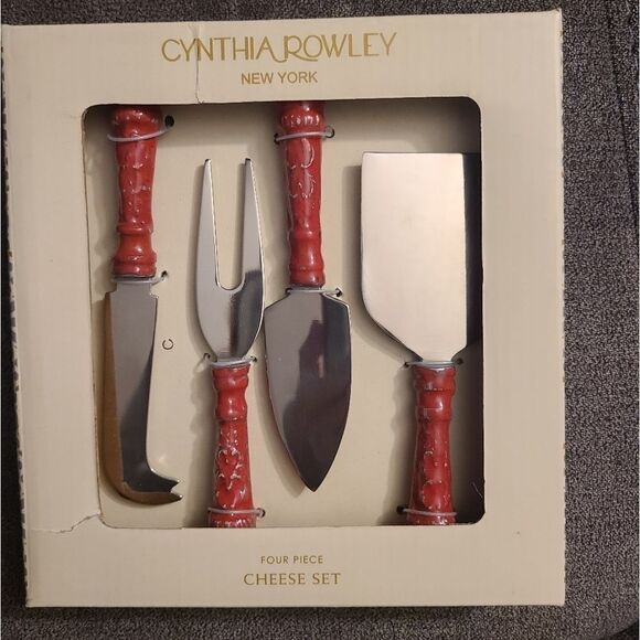 Cynthia Rowley New York Four Piece Cheese Set - Picture 1 of 1